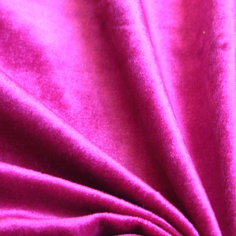 Hot Pink Fuchsia Cotton Velvet Upholstery Weight Fabric Etsy