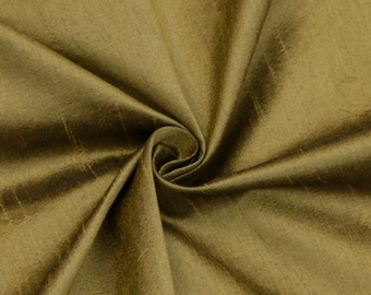 Antique Gold Art Silk Fabric By The Yard, Faux Silk Curtain Fabric, Dress Fabric, Wholesale Art Silk Fabric, Slub Faux Silk Fabric