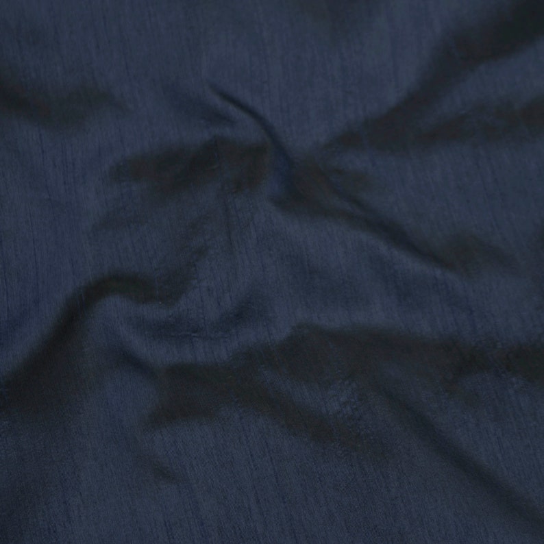 Faux Silk Curtain Fabric Wholesale Art Silk Fabric Dress Fabric Slub Faux Silk Fabric Navy Blue Art Silk Fabric By The Yard