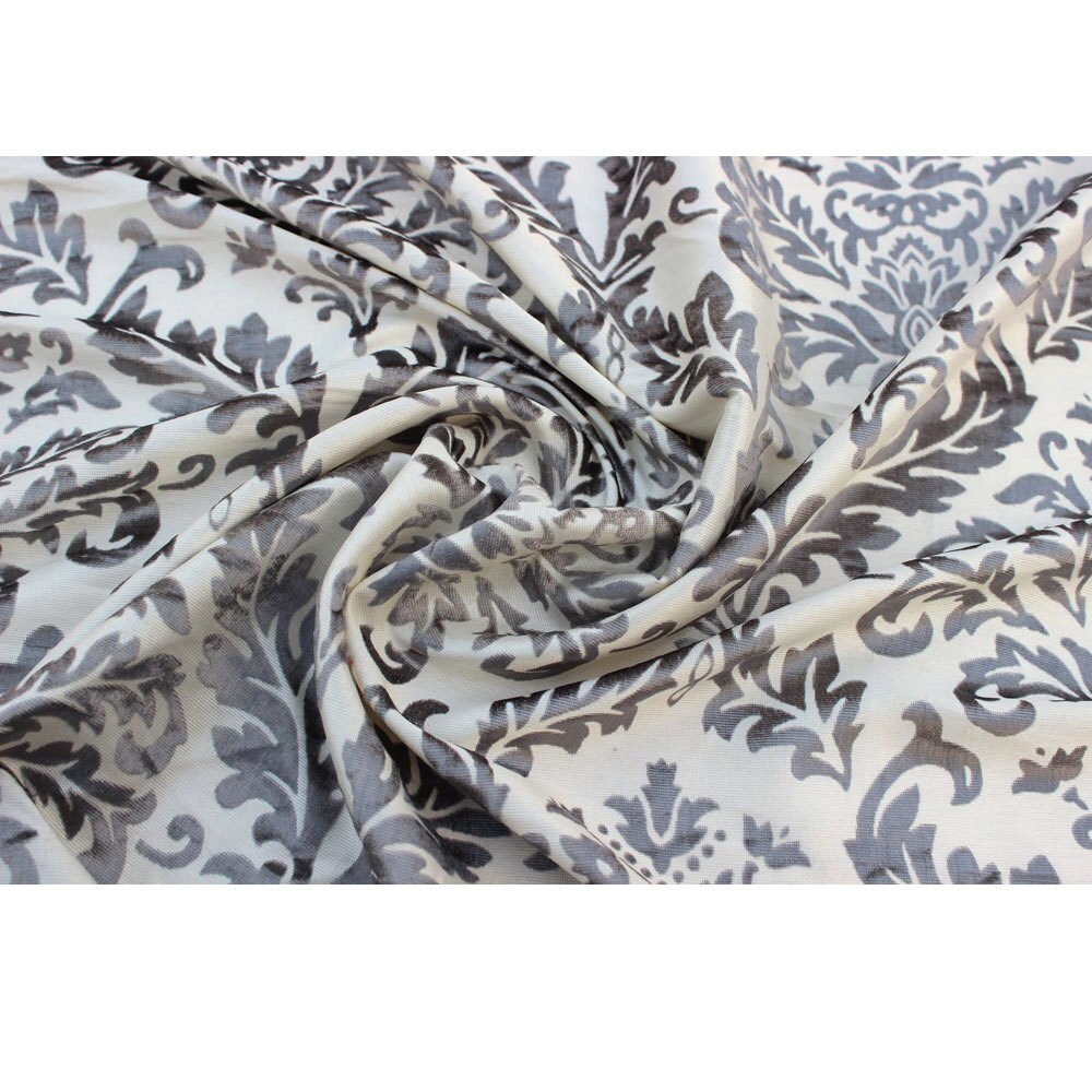 Paloma Grey Damask Fabric by the Yard Upholstery Curtain Etsy Australia