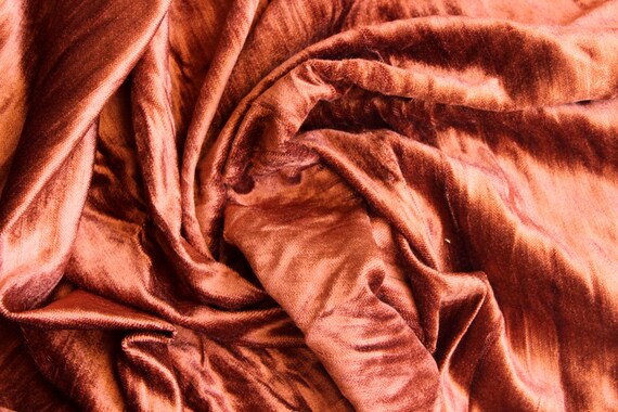 Dark Brown Cotton Viscose Velvet Fabric By the Yard Upholstery Weight Fabric Commercial Curtain Fabric Fashion Velvet Window Treatment