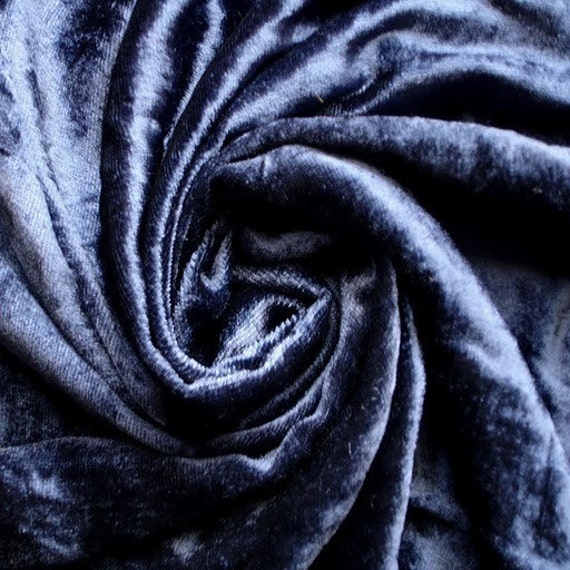Navy Blue Velvet Fabric Yardage Commercial Fabric Curtain | Etsy