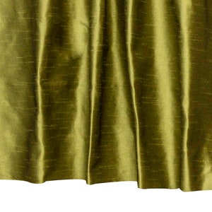 Olive Green Art Silk Fabric By The Yard, Faux Silk Curtain Fabric, Dress Fabric, Wholesale Art Silk Fabric, Slub Faux Silk Fabric image 6