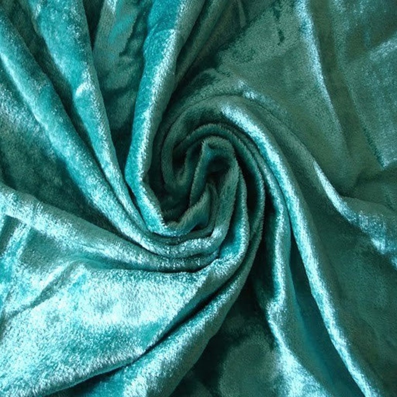 Turquoise Velvet Fabric Yardage Fabric Curtain Fabric Fashion Etsy Canada