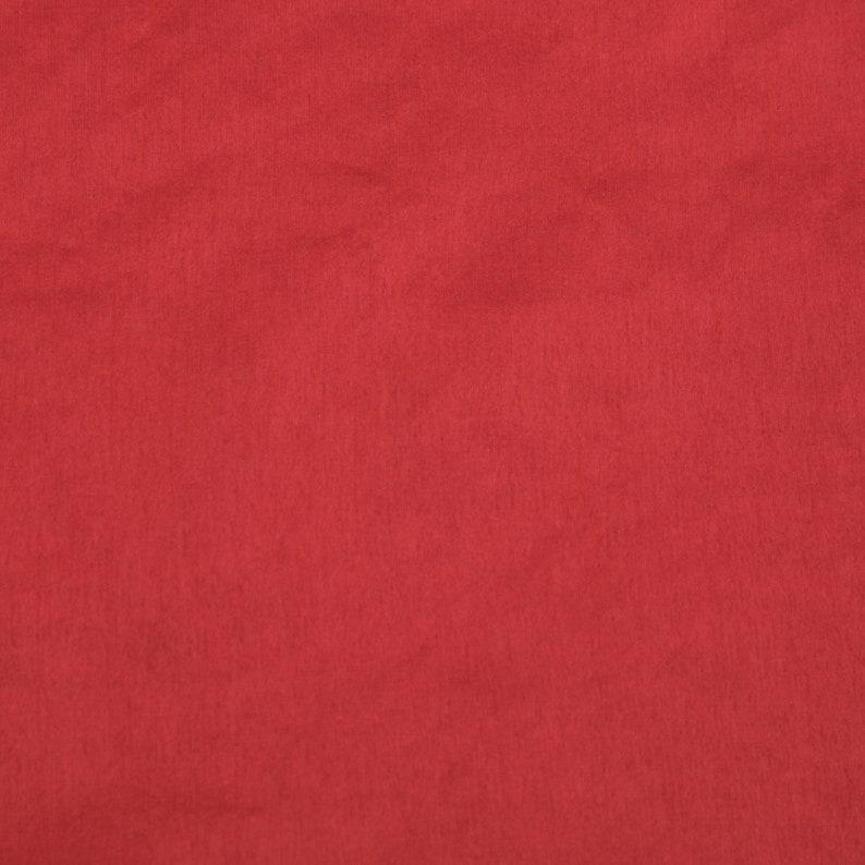 Blood Red Art Silk Fabric By The Yard, Faux Silk Curtain Fabric, Dress Fabric, Wholesale Art Silk Fabric, Slub Faux Silk Fabric image 3