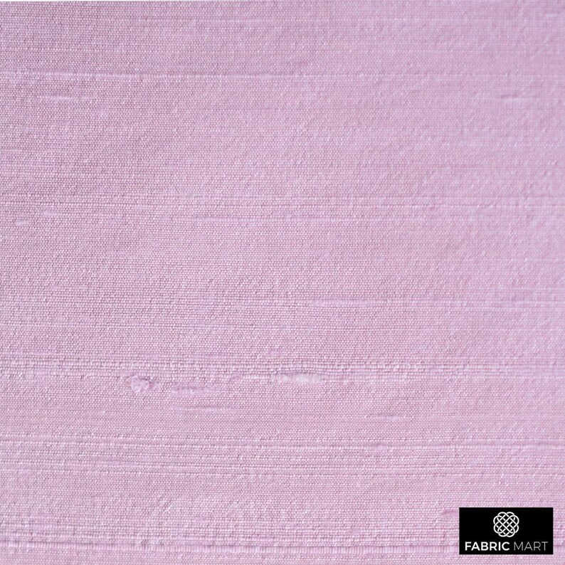 Pastel Lilac 100% Pure Silk Fabric By The Yard / Metre, 41 inch Pure Dupioni Silk Fabric, Lustrous Slubbed Silk fabric for Curtains, Dresses image 4