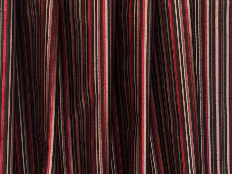 Broadway Red Stripe Curtain Drape Curtain Panel Custom Curtain Etsy