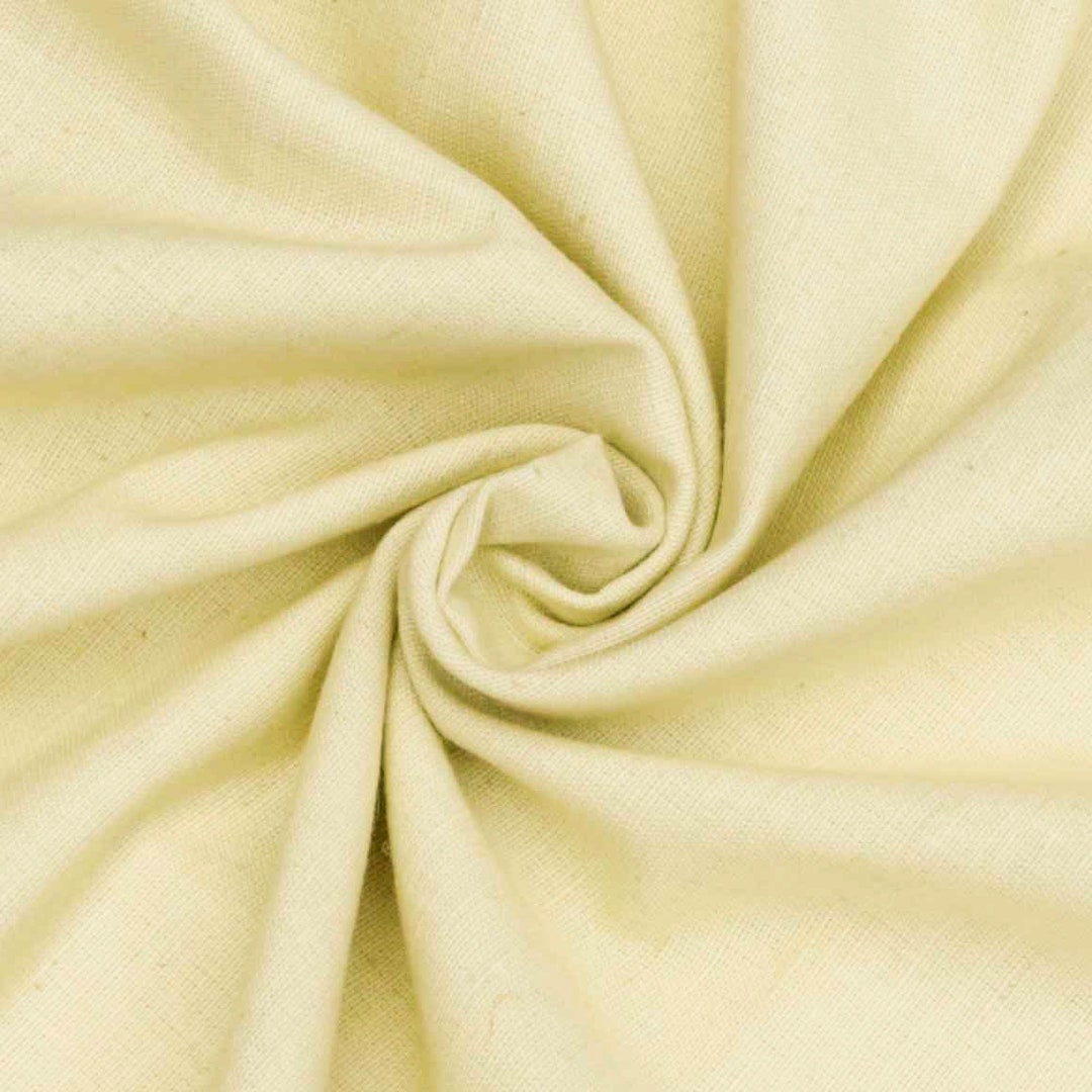 Fabric Mart Direct Off White Cotton Linen Fabric By The Yard, 42 inches or  107 cm width, 1 Yard White Cotton Fabric, Cotton Linen Apparel Clothes