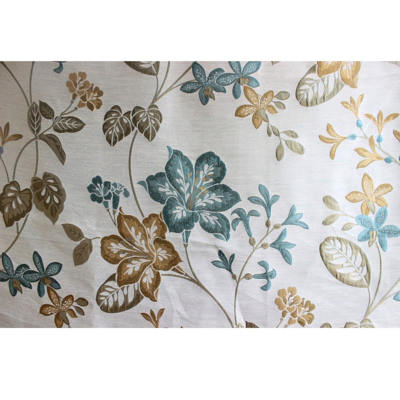 Floral Paradise Curtain Fabric Upholstery Fabric Curtain Etsy