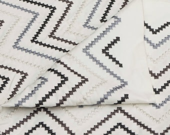 Embroidered Diamonds Fabric By The Yard / Metre, Cotton Embroidered Fabric, Upholstery Curtain Fabric, Wholesale Fabric, Striped Fabric