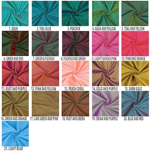 Two Tone Faux Silk Fabric By The Yard / Metre, Art Silk, Synthetic Silk Curtain Fabric, Dress Fabric, Wholesale Slub Faux Silk Fabric