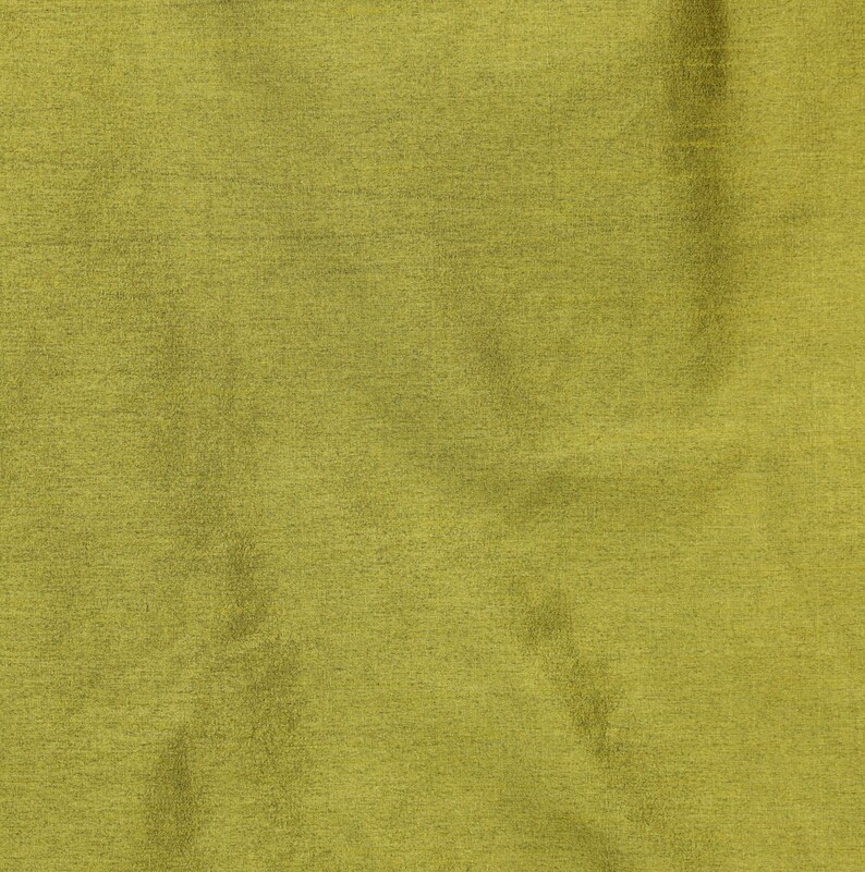 Olive Green Art Silk Fabric By The Yard, Faux Silk Curtain Fabric, Dress Fabric, Wholesale Art Silk Fabric, Slub Faux Silk Fabric image 4