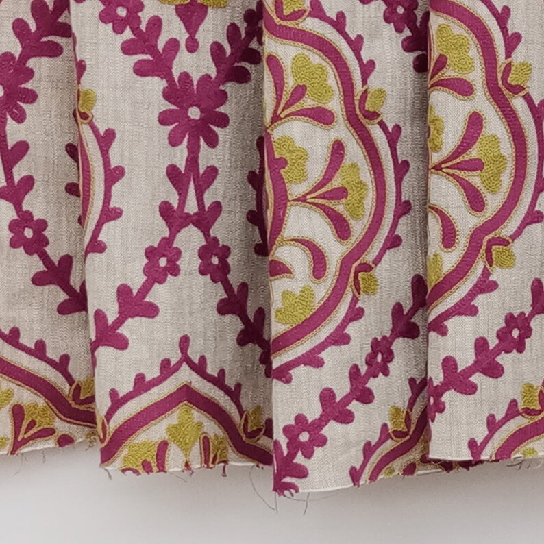 Lime Green and Fuchsia Pink Damask Curtain Fabric by the Yard Etsy