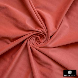 High Quality Plush Velvet Fabric By The Yard / Metre, 54&quot; Velvet Fabric, Fashion Velvet, Soft Curtain Upholstery Velvet - Rust Velvet