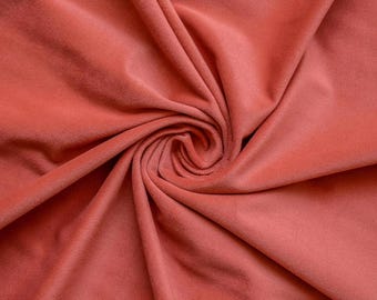 High Quality Plush Velvet Fabric By The Yard / Metre, 54" Velvet Fabric, Fashion Velvet, Soft Curtain Upholstery Velvet - Rust Velvet