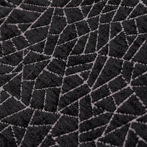Black Web Velvet Fabric By The Yard / Metre, Jacquard Velvet Fabric, Upholstery Curtain Fabric, Wholesale Fabric, Abstract Velvet Fabric