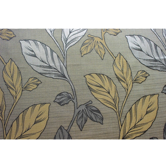 Rust Leaves Fabric By Yard Rust Curtain Fabric Upholstery Fabric Curtain Panels Drapery Fabric Window Treatment Fabric