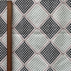 Knotted Vibes Embroidery Fabric By The Yard, Cotton Embroidered Fabric, Upholstery Fabric, Curtain Fabric, Wholesale Fabric,Geometric Fabric