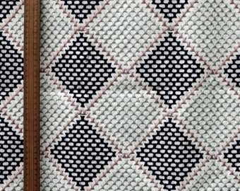 Knotted Vibes Embroidery Fabric By The Yard / Metre, Cotton Embroidered Fabric, Upholstery Curtain Fabric, Wholesale Fabric, Geometric