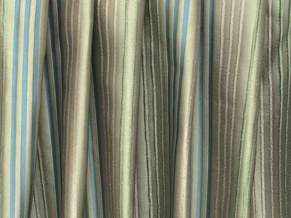 Green Stripes Curtain Drapes Curtain Panels Custom Curtains Etsy