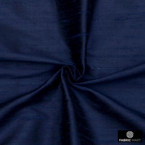 Navy Blau 100% reine Seide Stoff Meterware, 41-Zoll-reine Seide Dupionseide Stoff, Slub Seide Stoff für Vorhänge, Brautschmuck