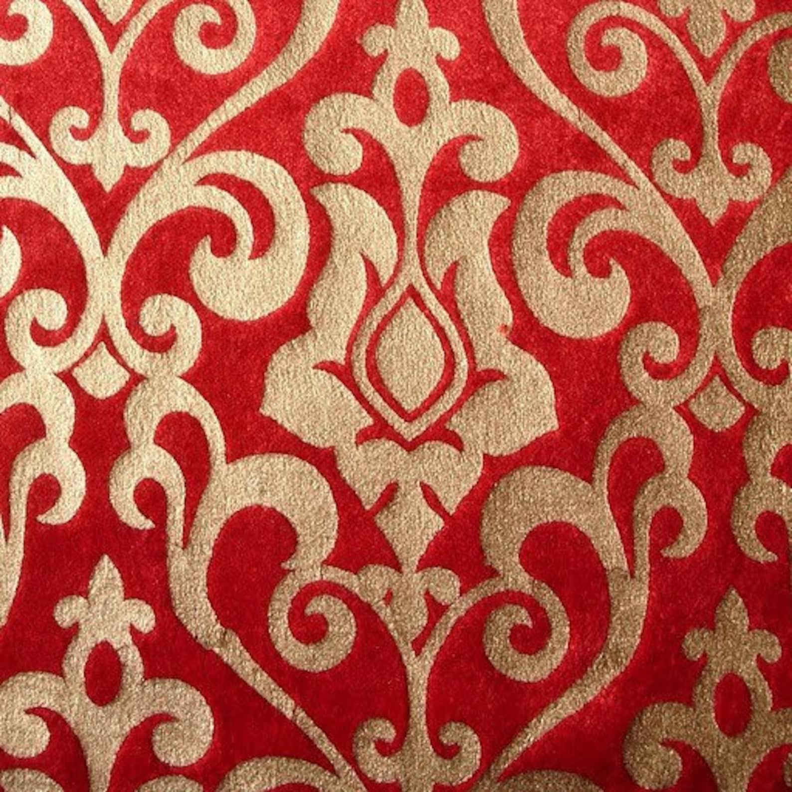 Tissu Velours Imprim Damass Rouge Par M tre m tre Tissu Velours Avec tissu-velours-imprim-damass-rouge-par-m-tre-m-tre-tissu-velours-avec