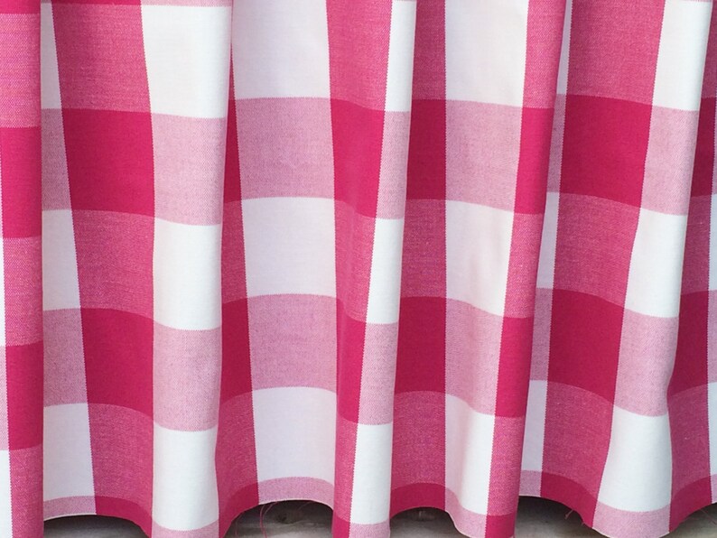 Dark Pink and White Gingham Checks Cotton Fabric by the - Etsy