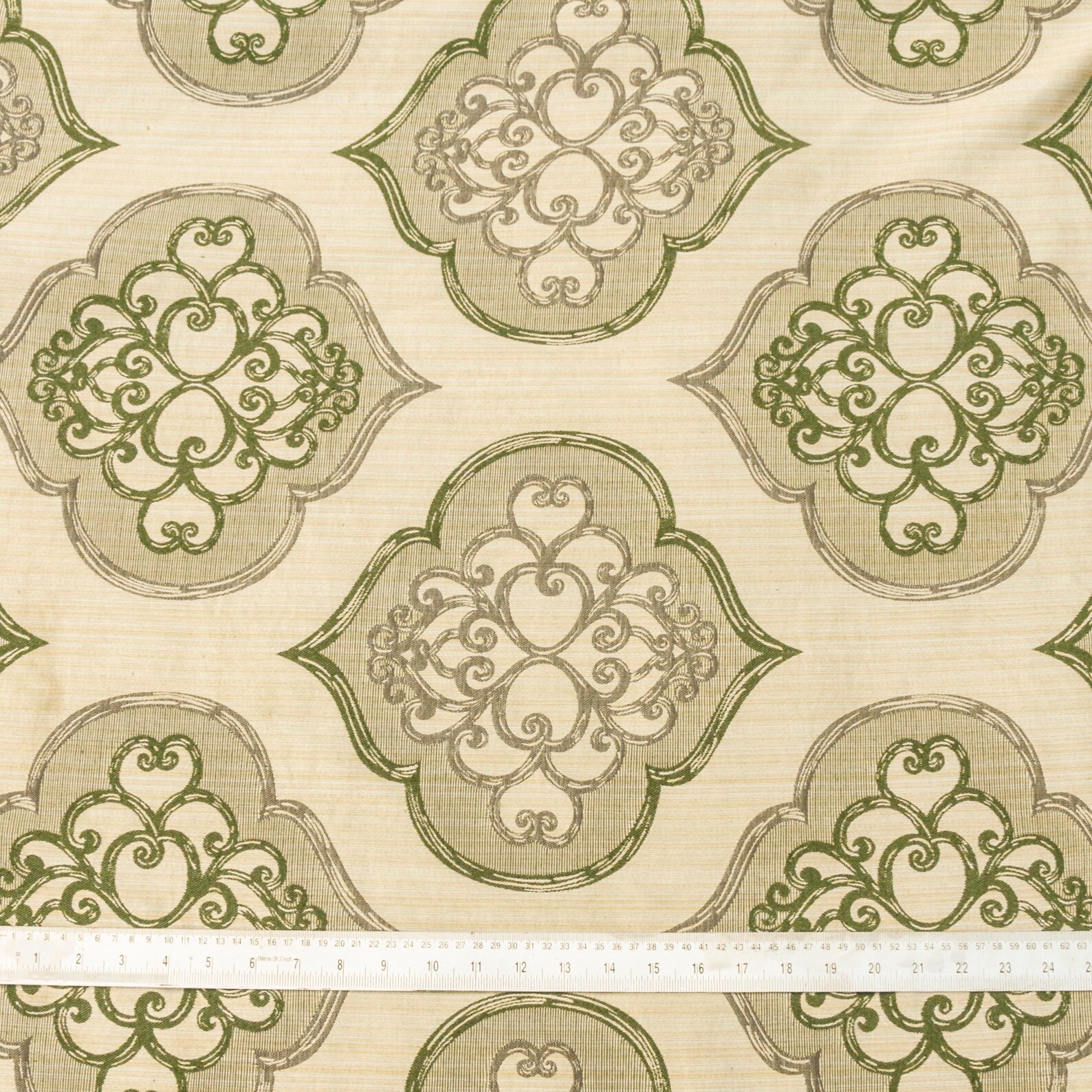 Geometric Olive Green Damask Fabric by the Yard Jacquard Etsy