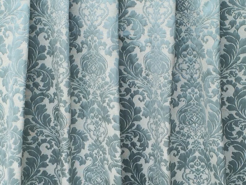 Teal Paradise Curtain Fabric by the Yard Upholstery Fabric Etsy India