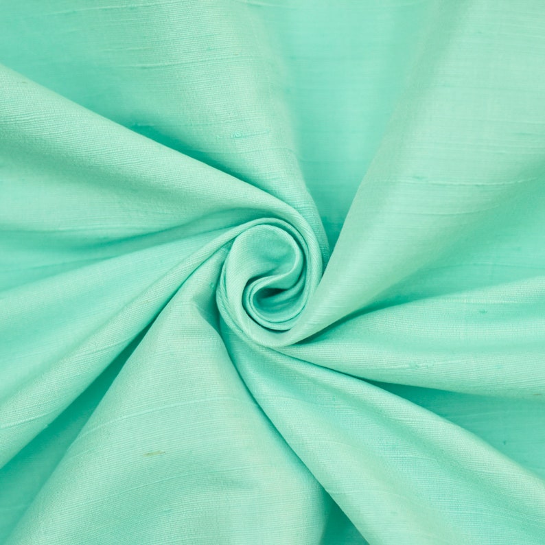 Mint Green Silk Fabric by the Yard Silk Dupioni Fabric Etsy