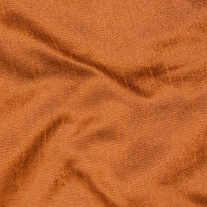 Rust Colorored Fabric Dark Rust Faux Silk Curtain Panels, Art Silk Curtains (rod Pocket ...
