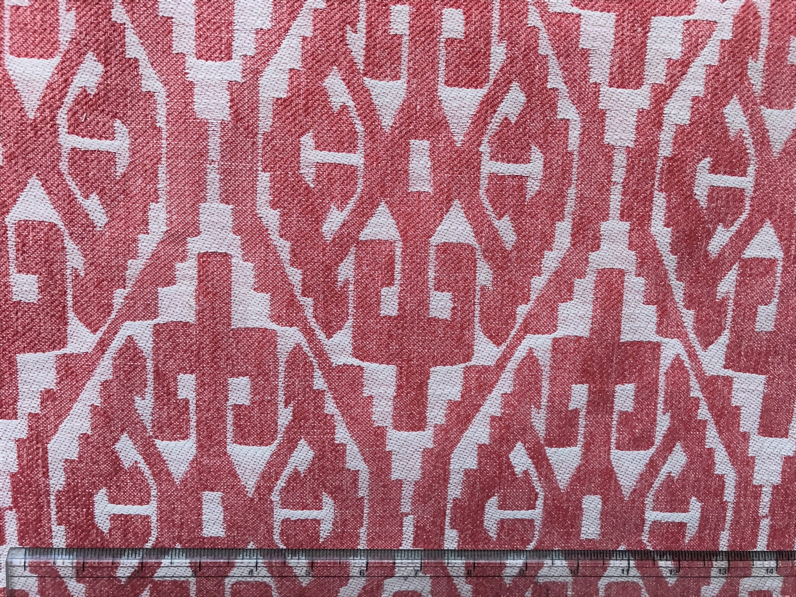 Moroccan Red and White Damask Curtain Fabric by the Yard Etsy