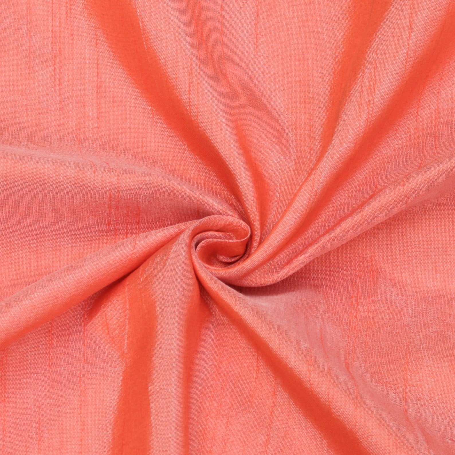 Coral Orange Art Silk Fabric by the Yard Faux Silk Curtain Etsy