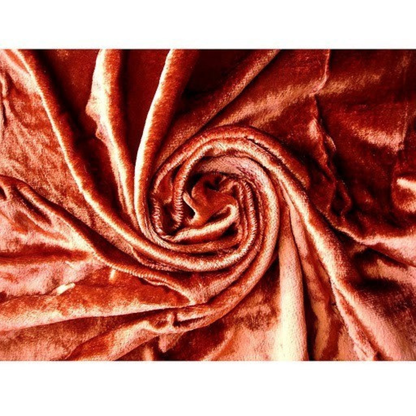 Rust Velvet Fabric Yardage Fabric Curtain Fabric Fashion Etsy