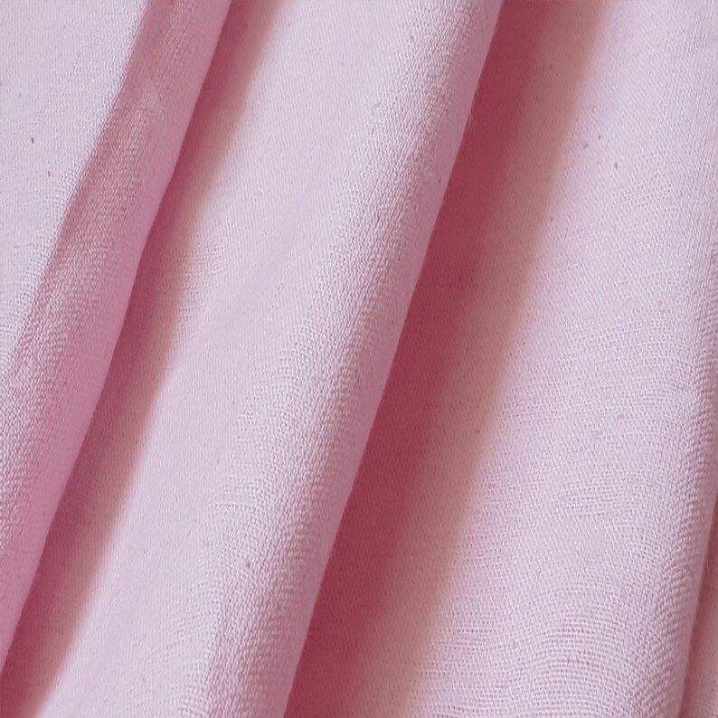 Soft Pink Cotton Linen Fabric by the Yard Decorative Linen Etsy UK