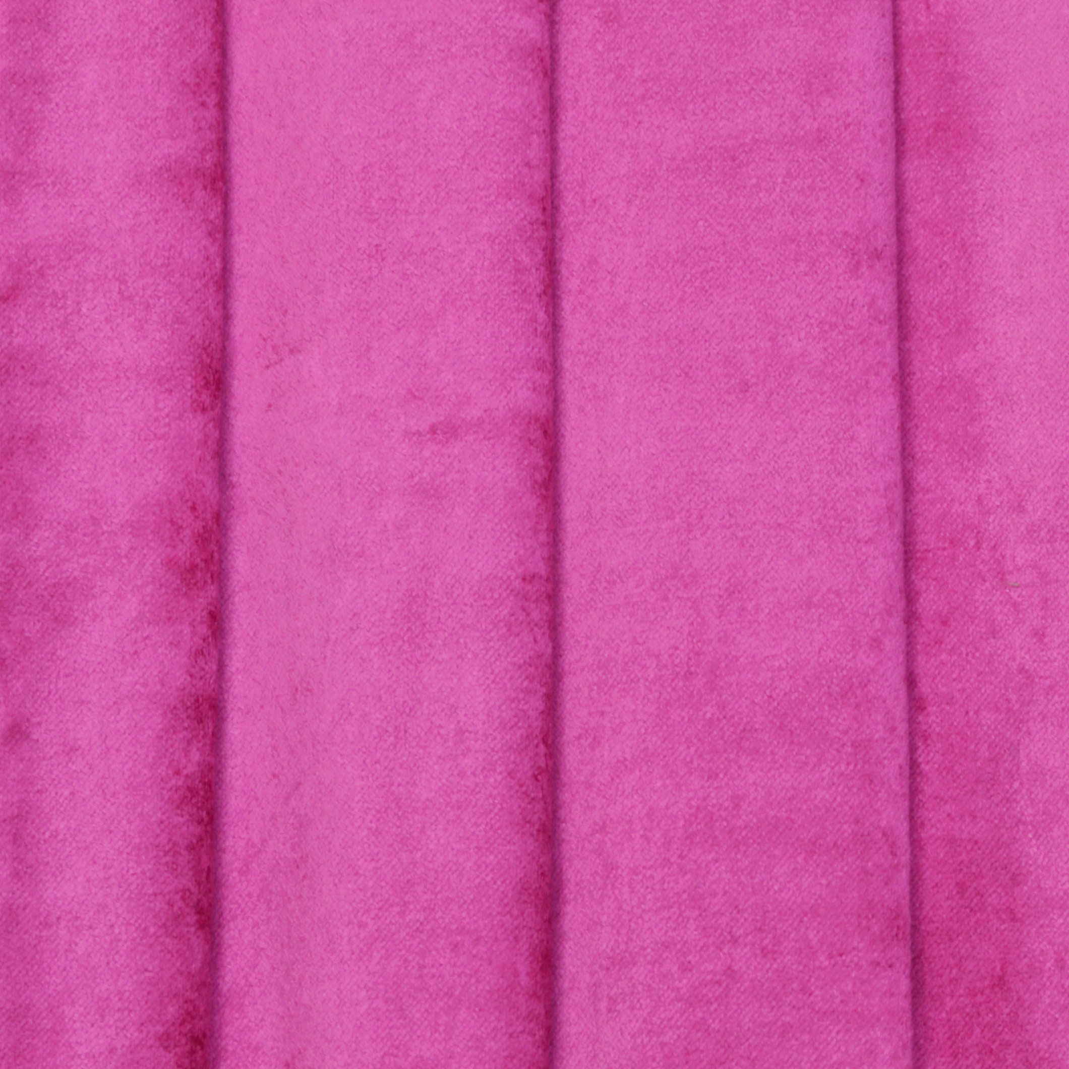 Fuchsia Pink Plain Solid Velvet Upholstery Fabric by The Yard