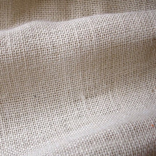 Faux Natural Burlap Fabric Sold by the Yard Etsy