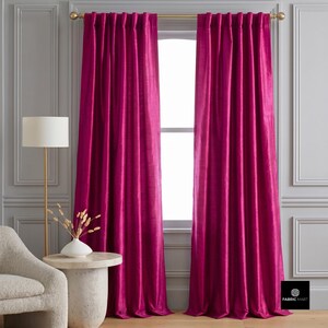 Dark Fuchsia Pink 100% Pure Silk Fabric By The Yard / Metre, 41 inch Pure Dupioni Silk Fabric, Lustrous Silk fabric for Dresses, Curtains image 7