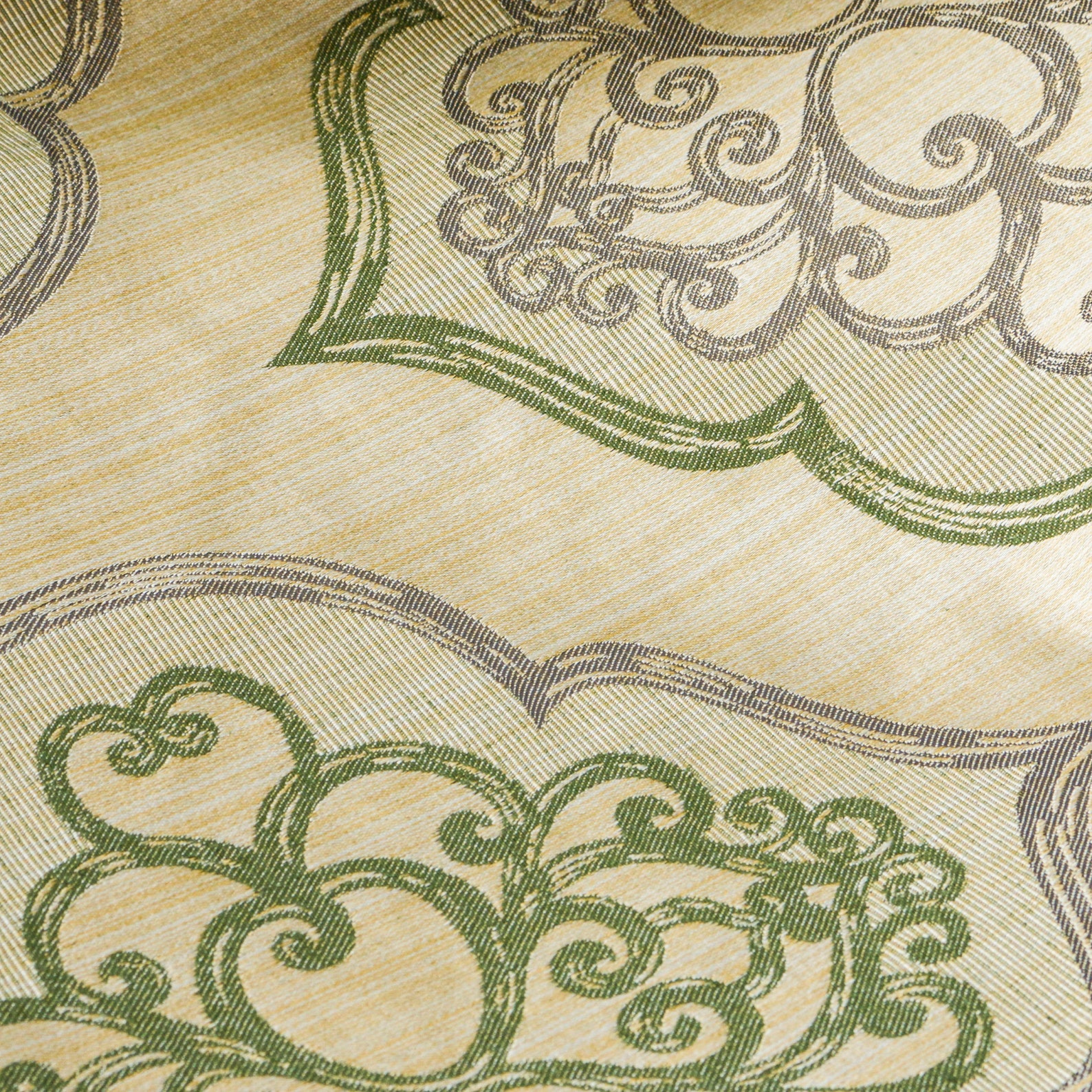 Geometric Olive Green Damask Fabric by the Yard Jacquard Etsy