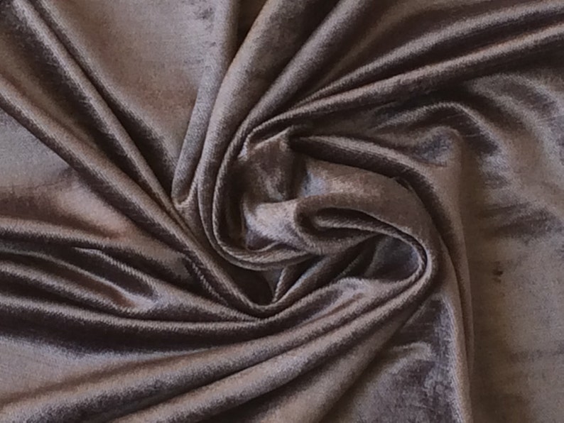 Charcoal Plum Cotton Viscose Velvet Fabric By the Yard Etsy