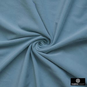 High Quality Plush Velvet Fabric By The Yard / Metre, 54&quot; Velvet Fabric, Fashion Velvet, Soft Curtain Upholstery Velvet - Dusky Blue Velvet