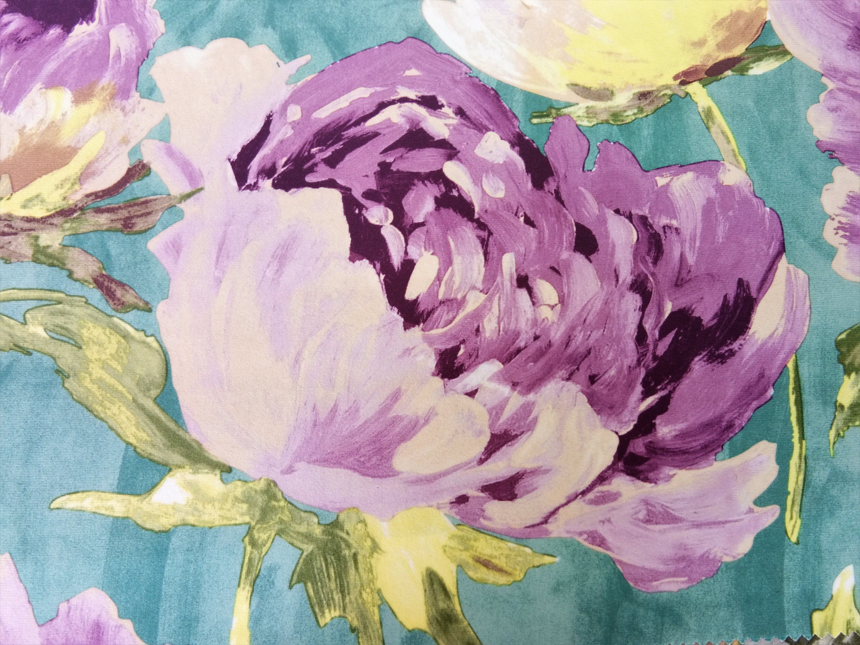 Pink Roses Printed Velvet Upholstery Fabric by the Yard Etsy Australia