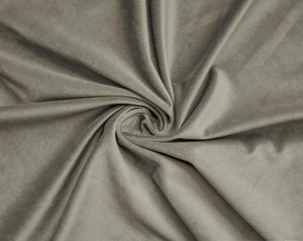 Högkvalitativt plysch sammetstyg, metervara, 136 cm sammetstyg, modesammet, mjuk gardinklädselsammet - taupe sammet