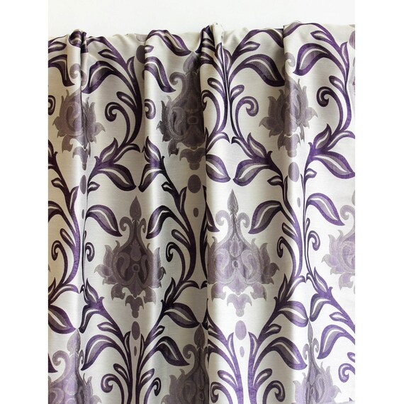 Purple Taj Damask Curtain 52x84 Rod Pocket Curtain Etsy