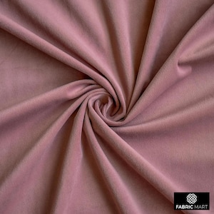 High Quality Plush Velvet Fabric By The Yard / Metre, 54&quot; Velvet Fabric, Fashion Velvet, Soft Curtain Upholstery Velvet - Blush Pink Velvet