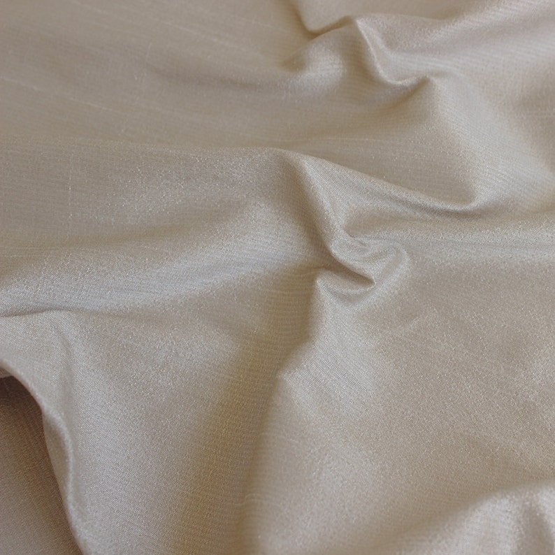 Light Pearl Grey Art Silk Fabric By The Yard Silk Curtain Etsy