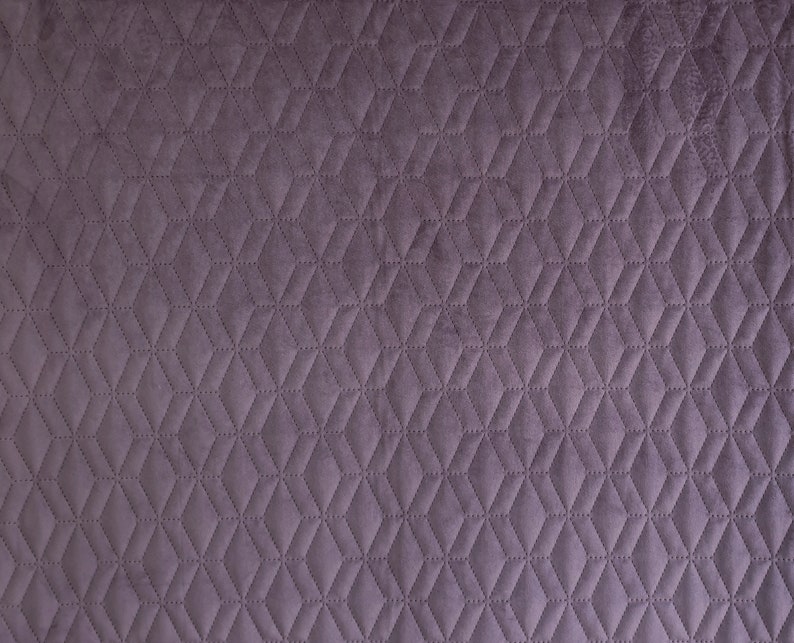 Light Purple Quilted Velvet Fabric by the Yard Geometric Etsy