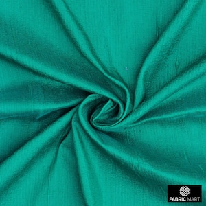 Emerald Green Silk Fabric By The Yard / Metre, 41 inch Emerald Green Silk Dupioni Fabric, Wholesale Slub Silk fabric for Upholstery, Dress