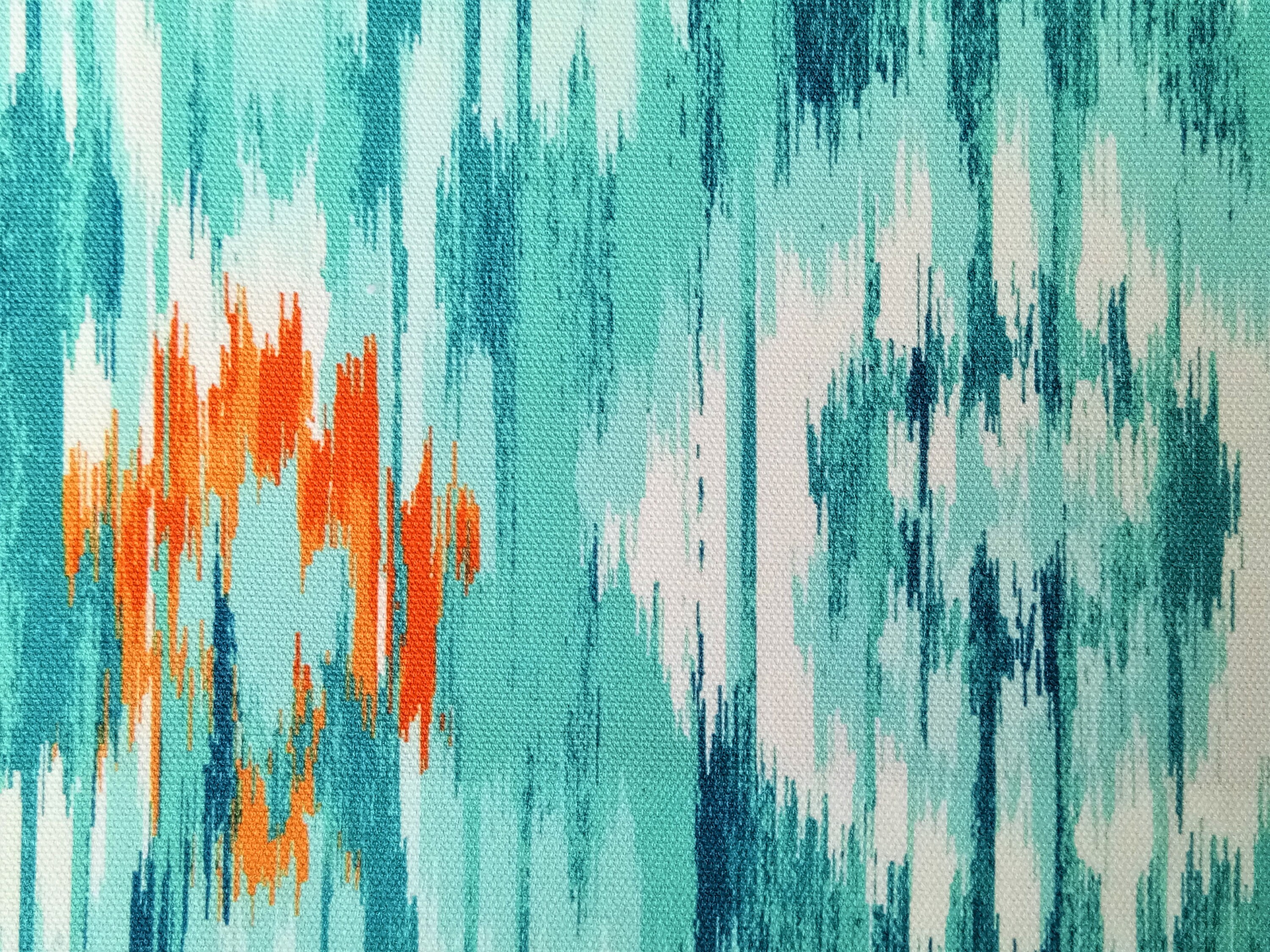 Blue Ombre Geometry Curtain Fabric By The Yard Upholstery Etsy