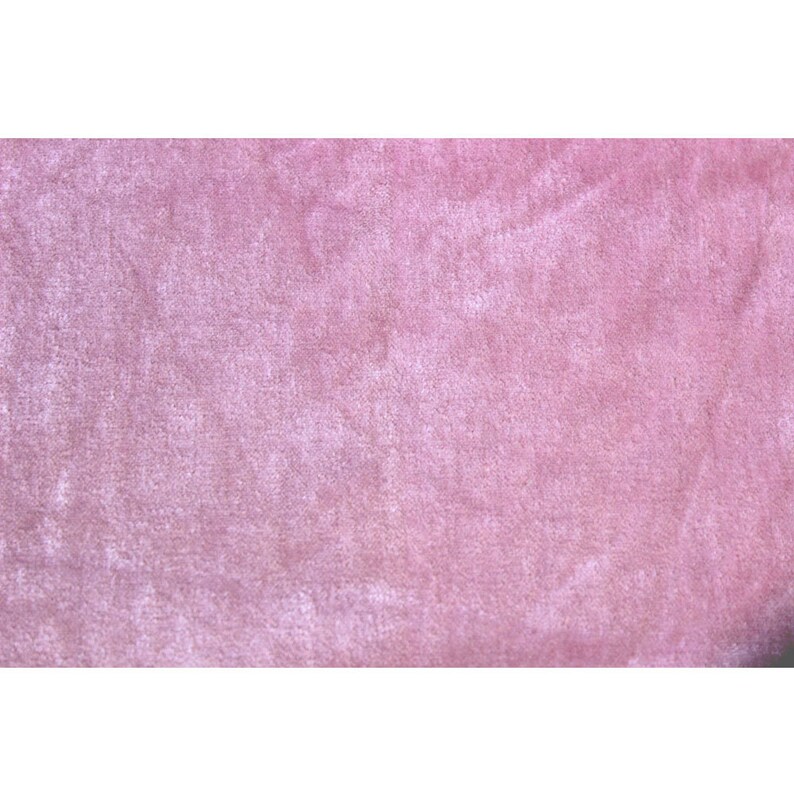 Soft Pink Cotton Velvet Fabric by the Yard Upholstery Weight Etsy